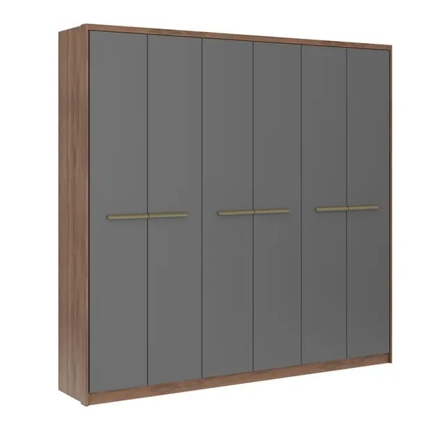 1154 titanium Wardrobe 6 doors