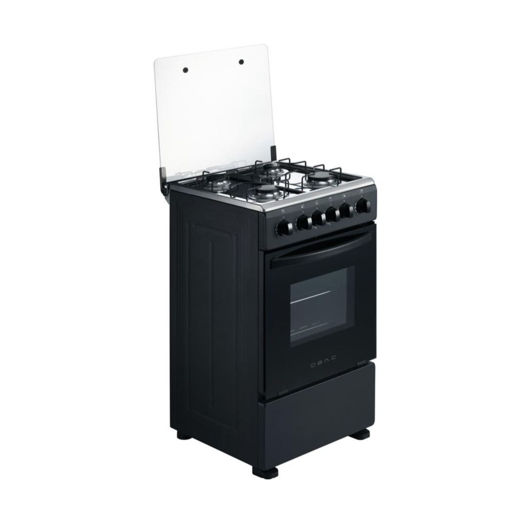 Obac – 4 Burner Gas Stove – Black OB500G/S