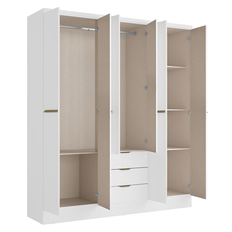 1151 white 6 Door Wardrobe