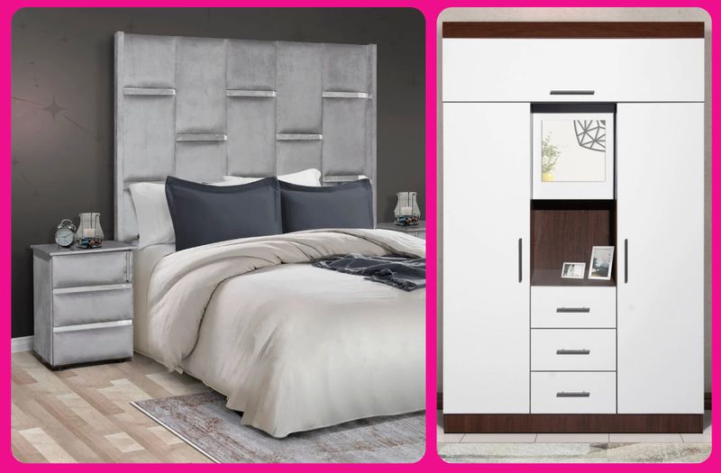 Combo 3 - Jasmine Bedroom Suite & AK 3-Door Wardrobe