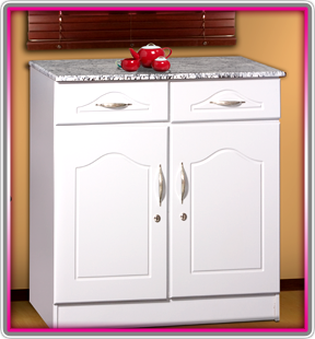 2 Door Kitchen Base Unit White
