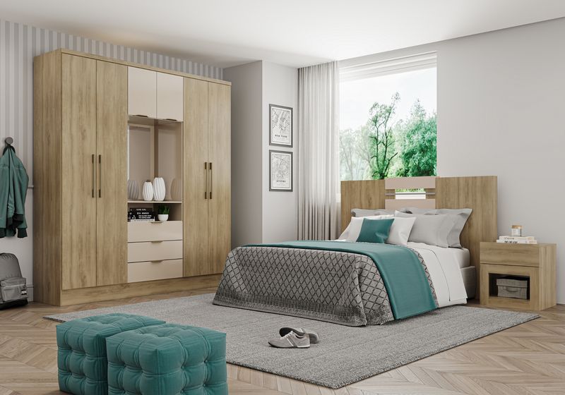 1152 6door Wardrobe noce off white