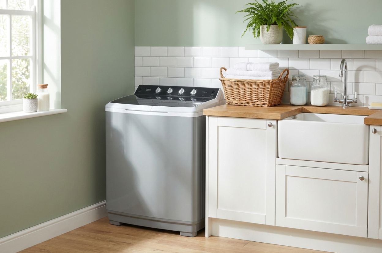 Defy 15kg Twin Tub TwinMaid Washing Machine -Metallic Defy 15kg Twin Tub TwinMaid Washing Machine -Metallic