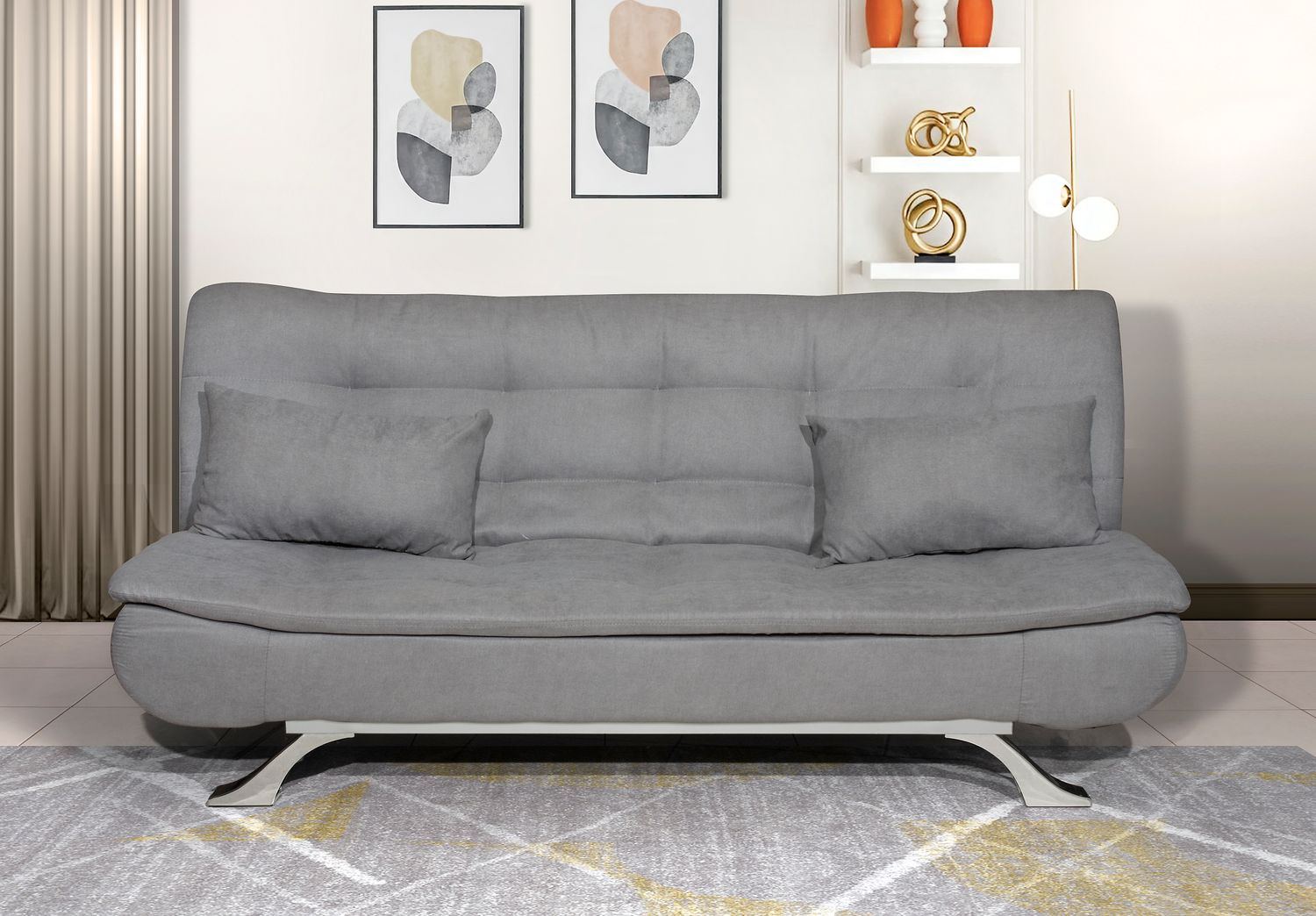 612 sleeper couch grey