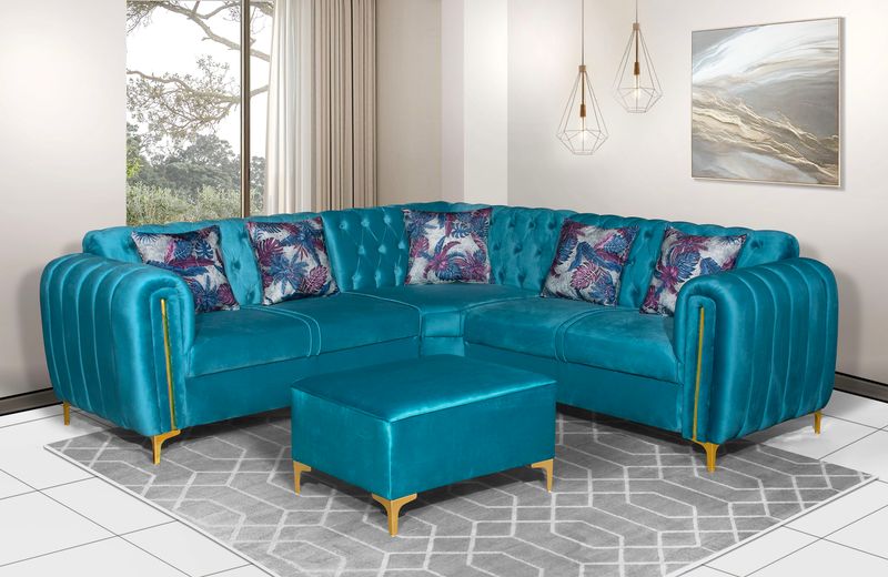 Italian 3 Piece Lounge Set & Ottoman