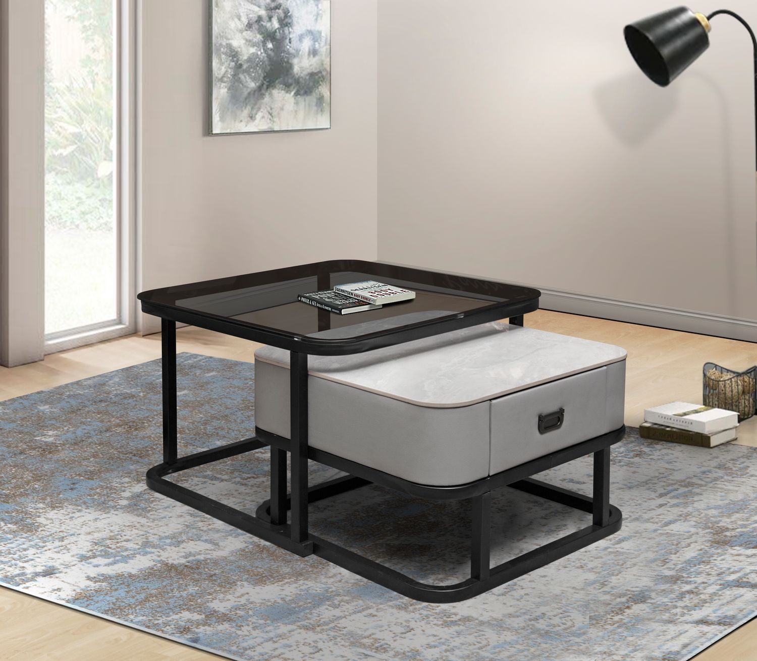 Wd 027 coffee table grey 2pce (Self assembly) Wd 027 coffee table grey 2pce (Self assembly)