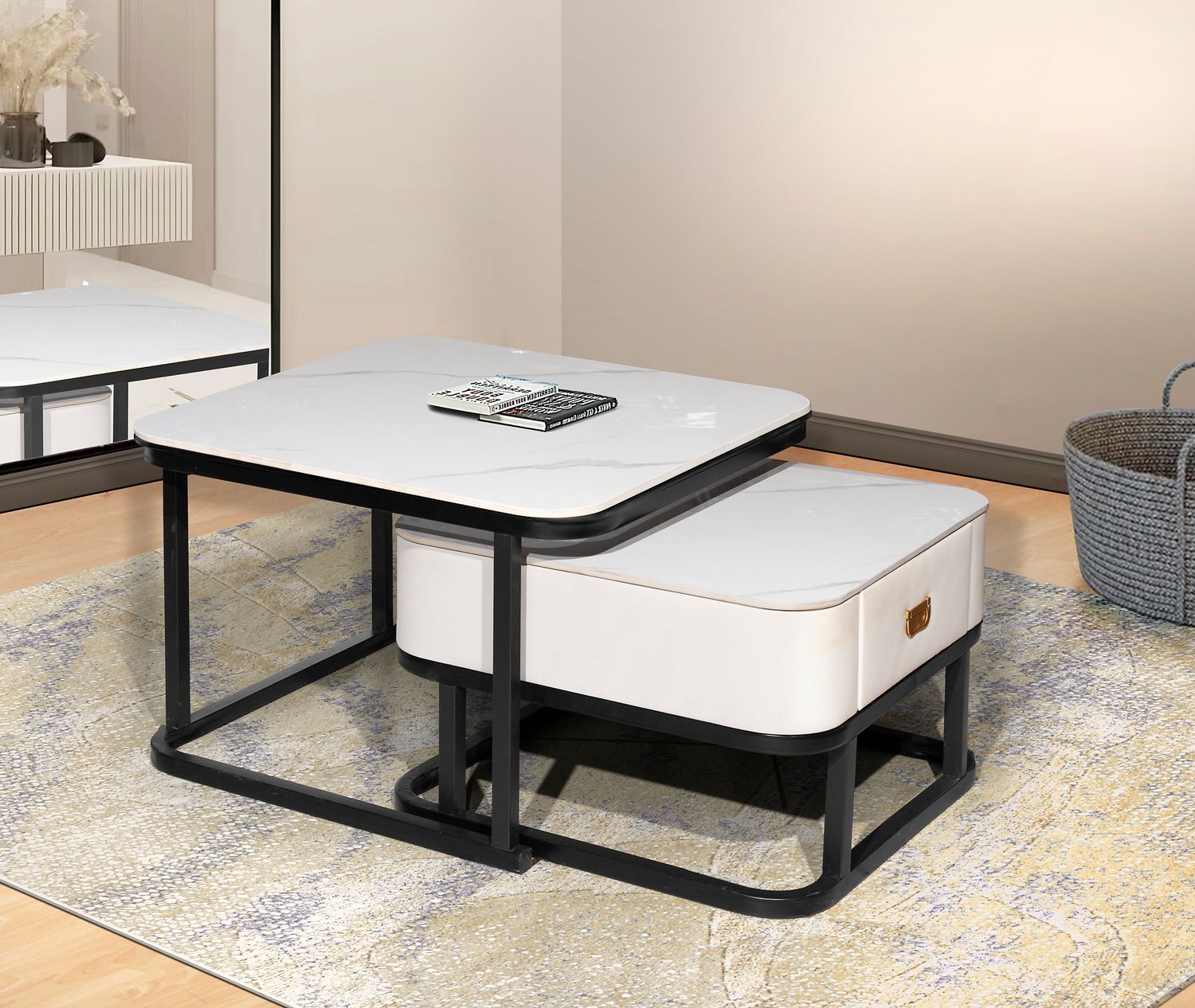 Wd 025 coffee table white 2pce (Self assembly) Wd 025 coffee table white 2pce (Self assembly)
