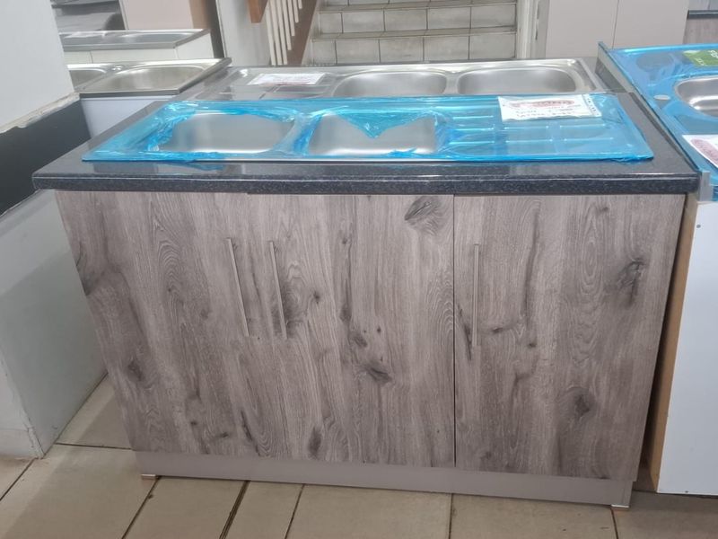 Euro double sink grey