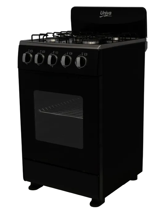 UNIVA 4 BURNER UG555 - UNIVA BLACK FREESTANDING GAS STOVE UNIVA 4 BURNER UG555 - UNIVA BLACK FREESTANDING GAS STOVE