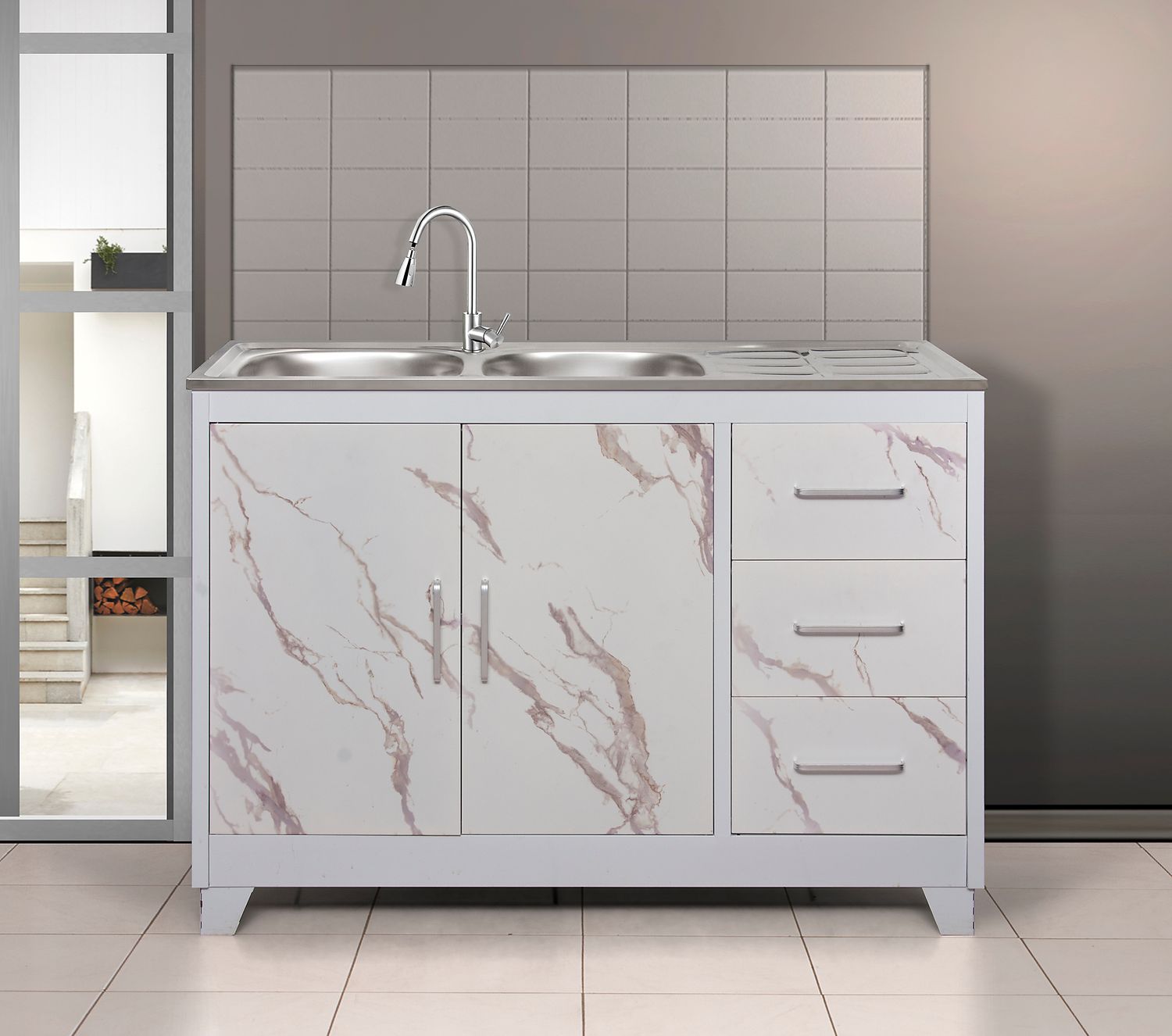 Steel Sink Unit MW02-03 Import