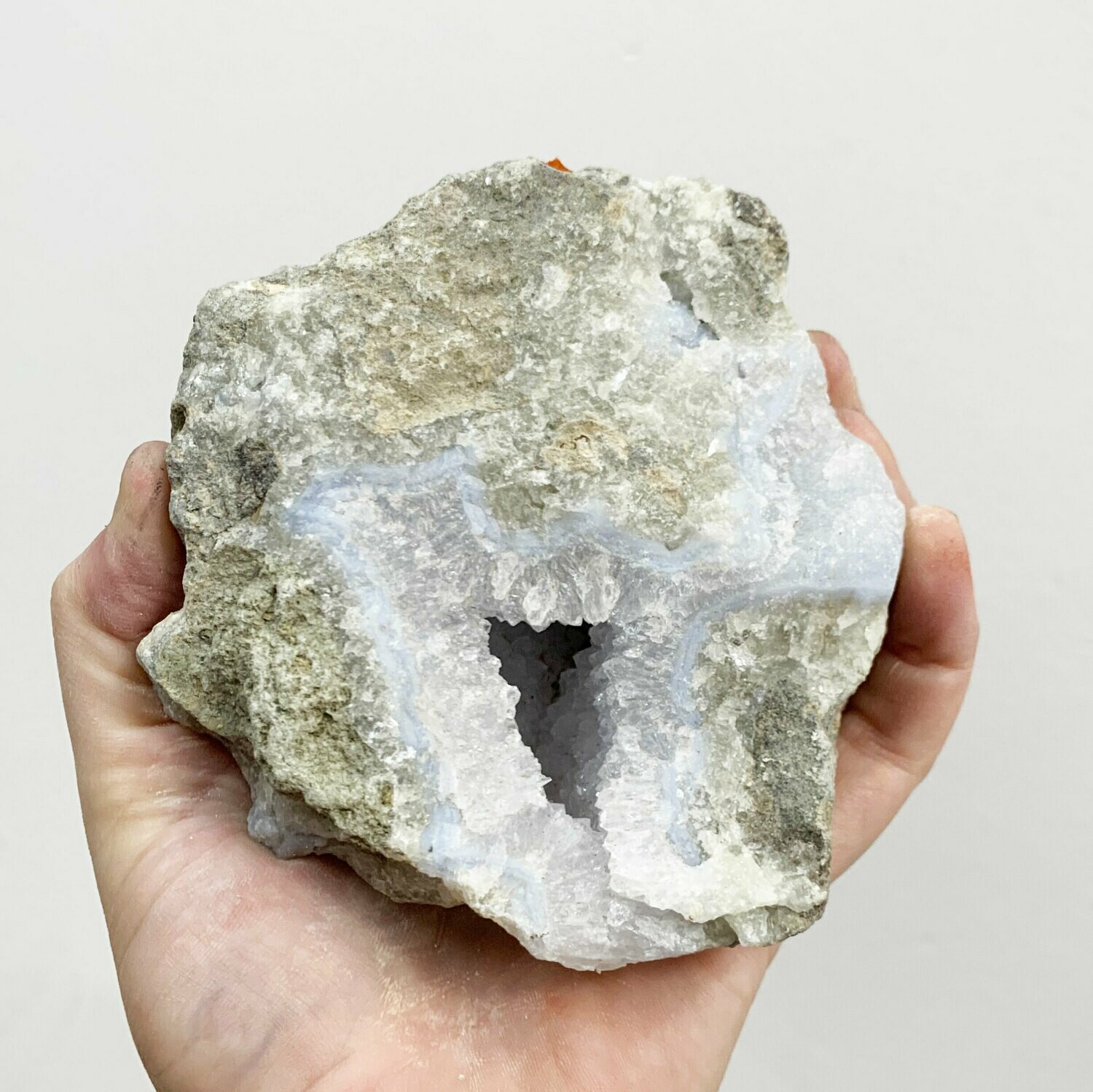 Malawi Blue Chalcedony Rough – 1.78 pound piece