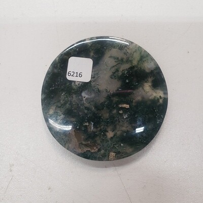 Moss agate cabochon