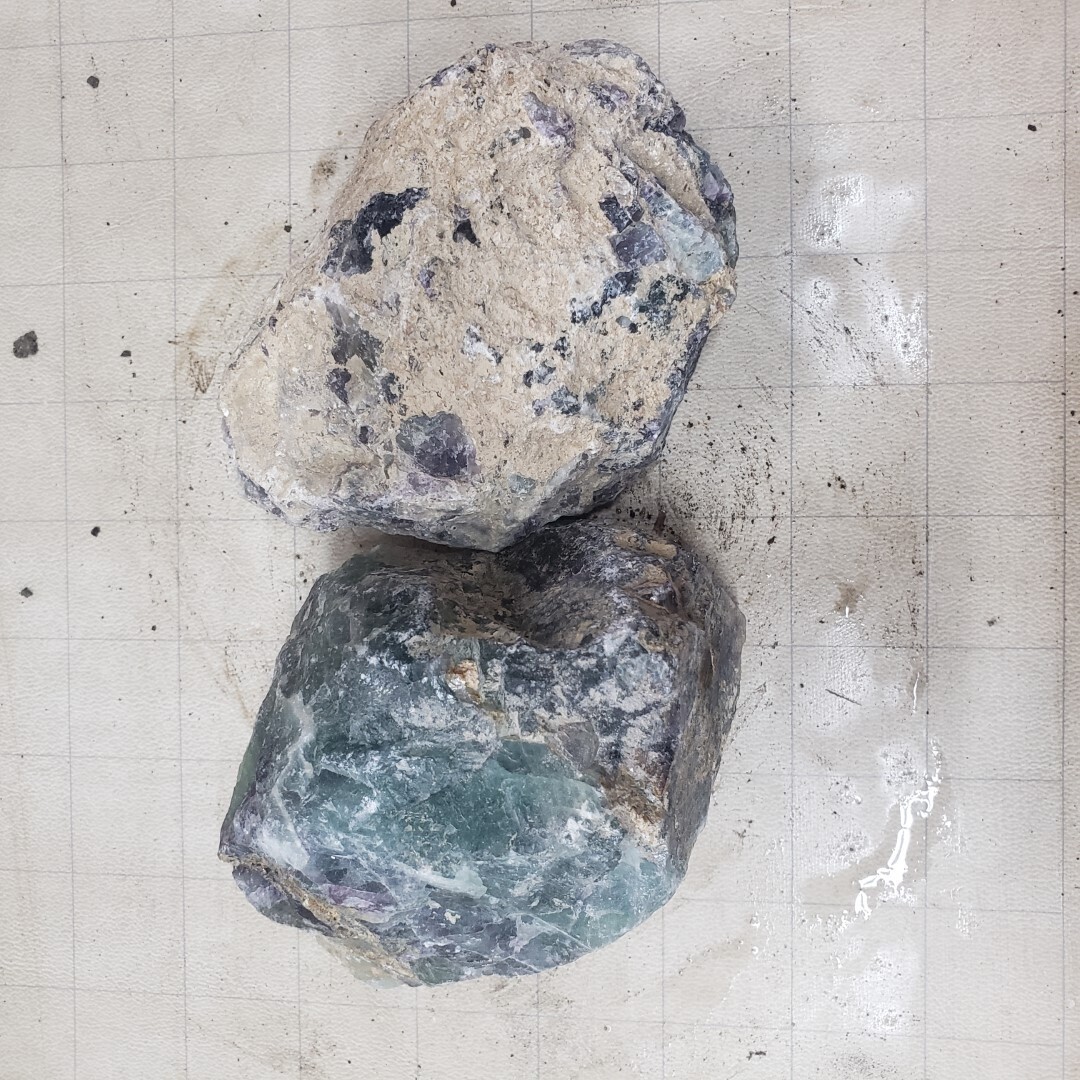 Green and Purple Fluorite Rough