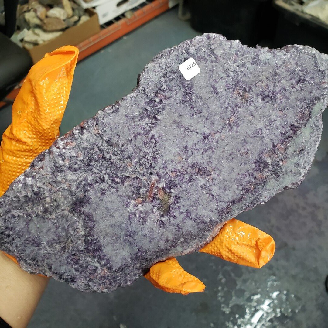 Lepidolite w/ Pink Tourmaline Slab