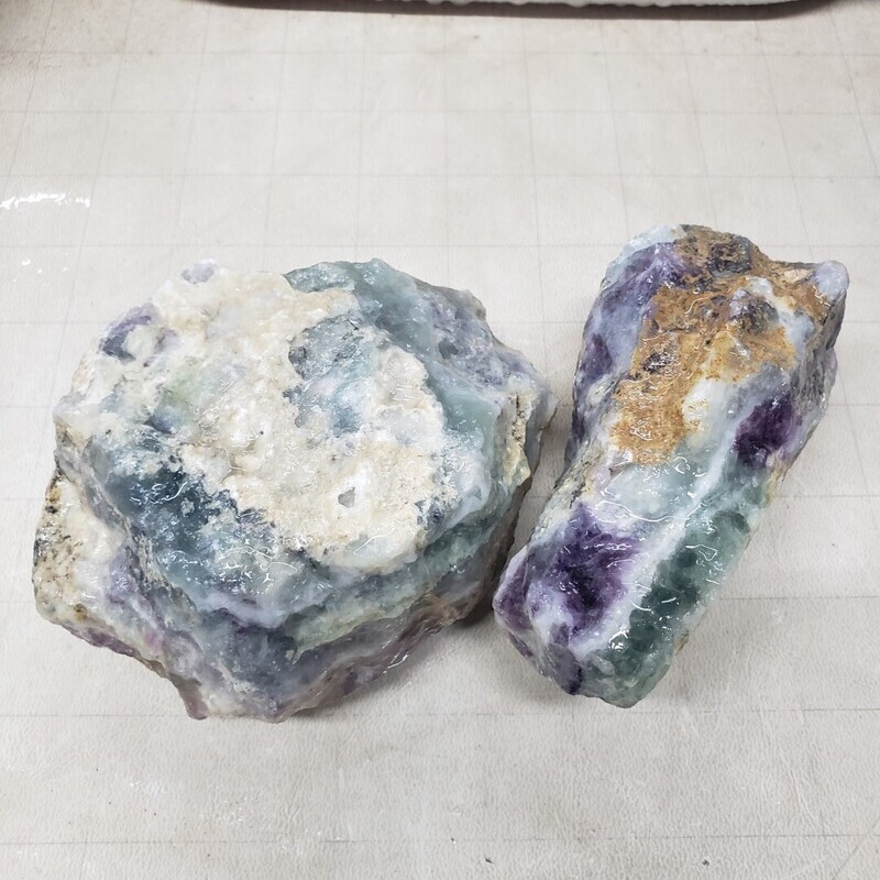 Green and Purple Fluorite Rough