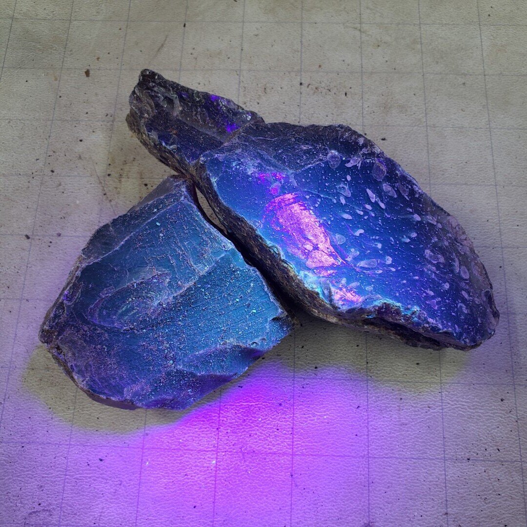 Indonesian Blue Amber Rough
