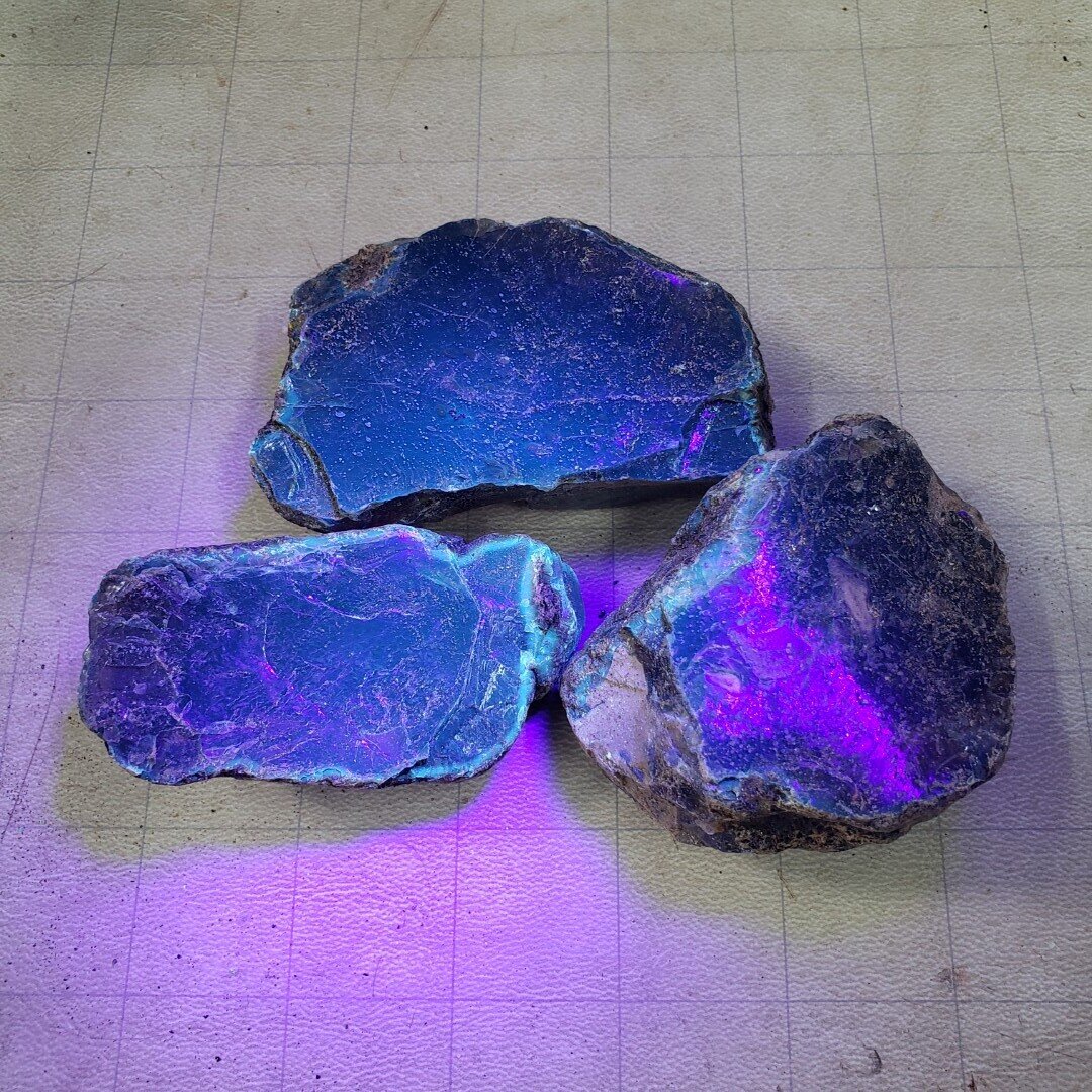 Indonesian Blue Amber Rough