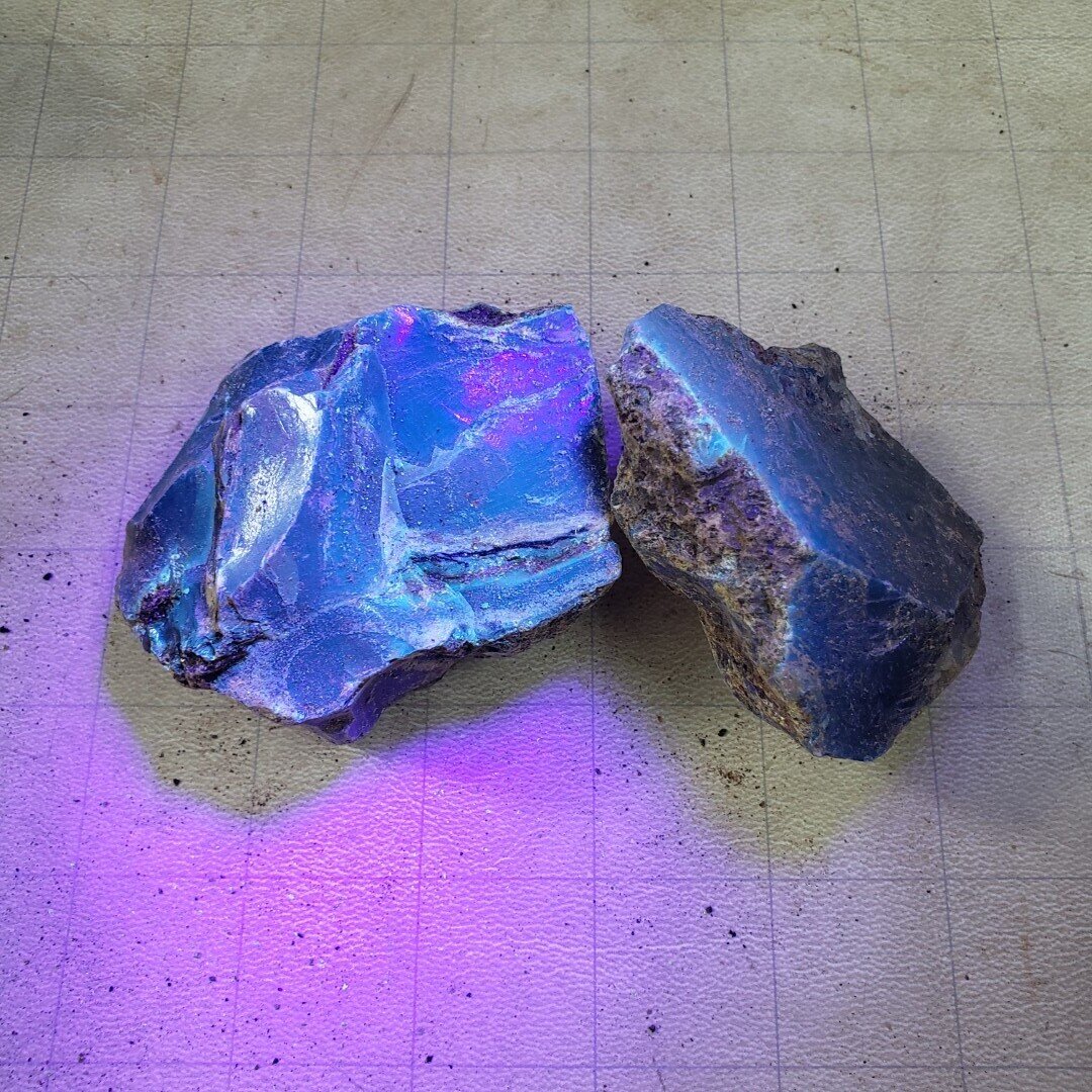 Indonesian Blue Amber Rough