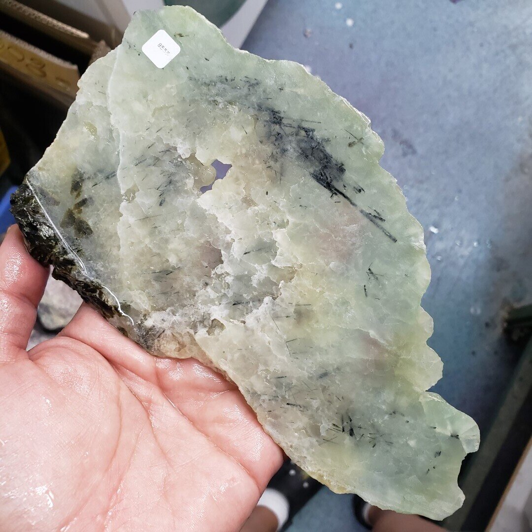 Prehnite with Epidote Slab