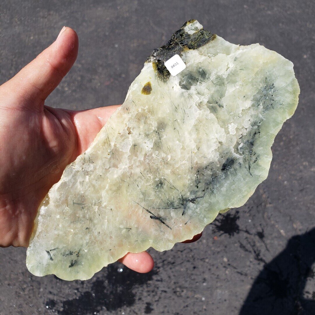Prehnite with Epidote Slab