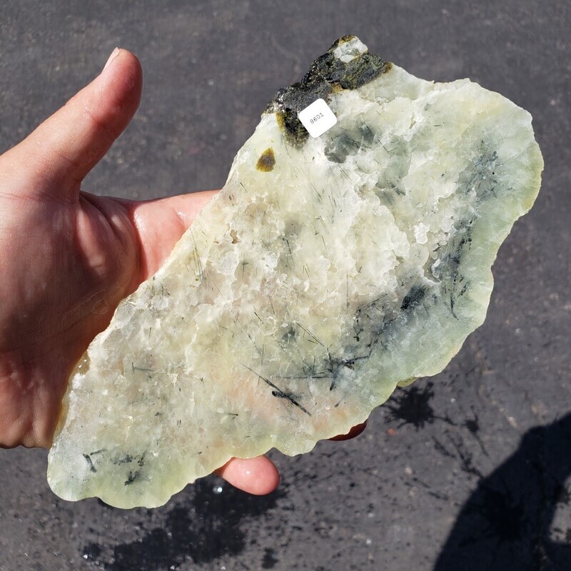 Prehnite with Epidote Slab