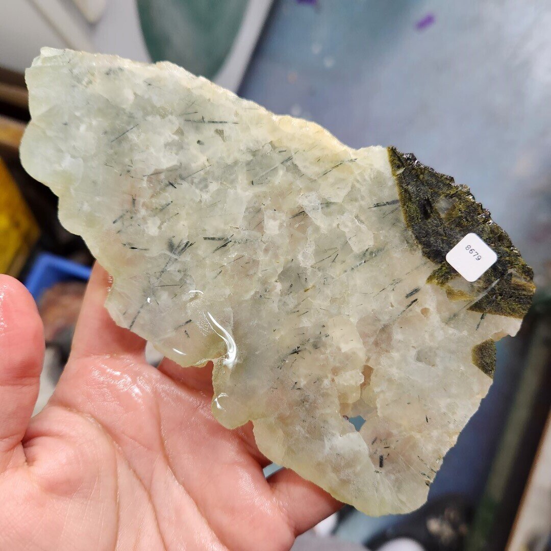 Prehnite with Epidote Slab