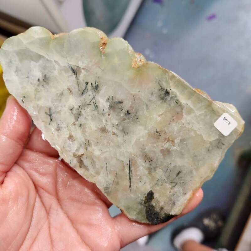 Prehnite with Epidote Slab