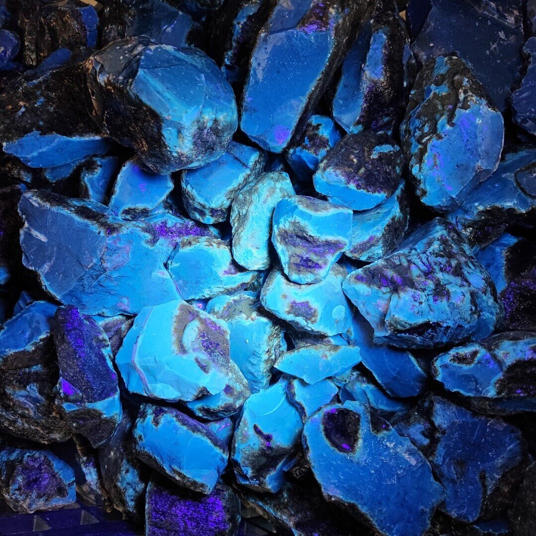 Indonesian Blue Amber - 4 Ounce Lot