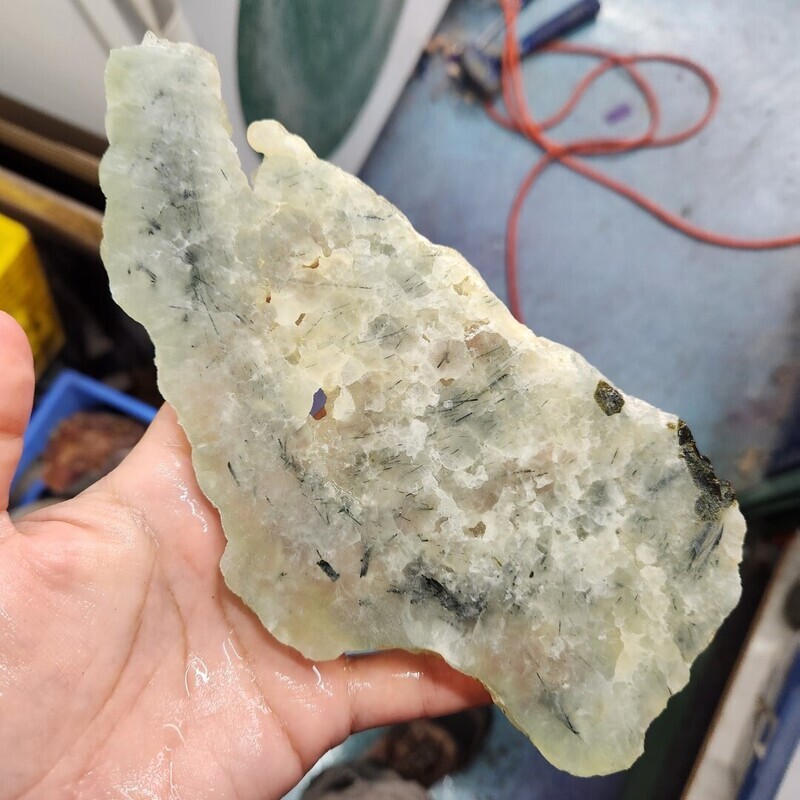 Prehnite with Epidote Slab