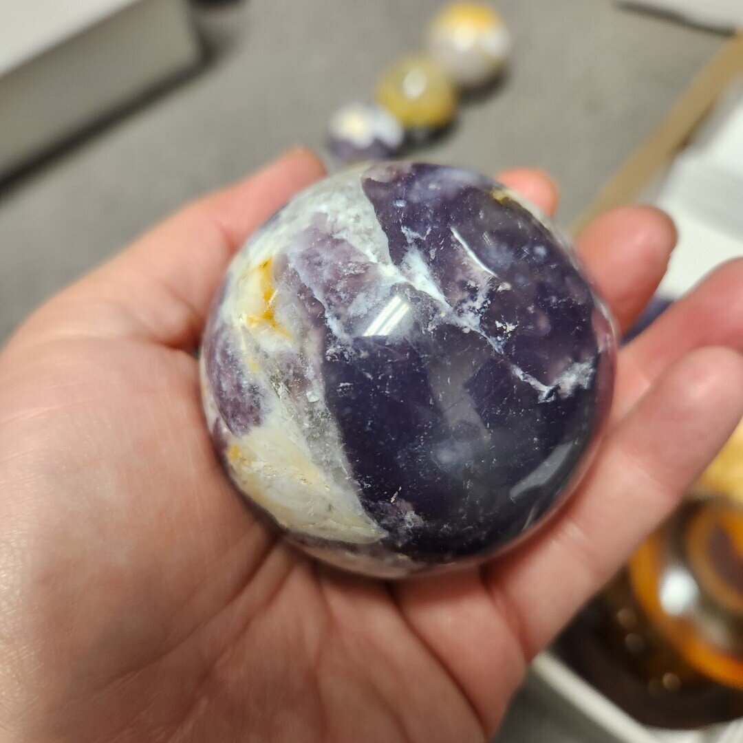 Indonesian Purple Chalcedony Sphere