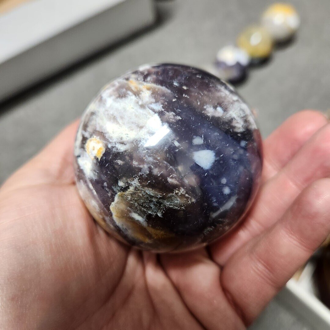 Indonesian Purple Chalcedony Sphere