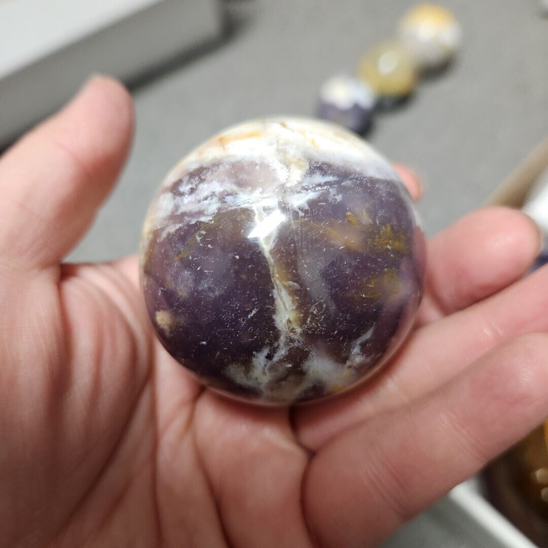 Indonesian Purple Chalcedony Sphere