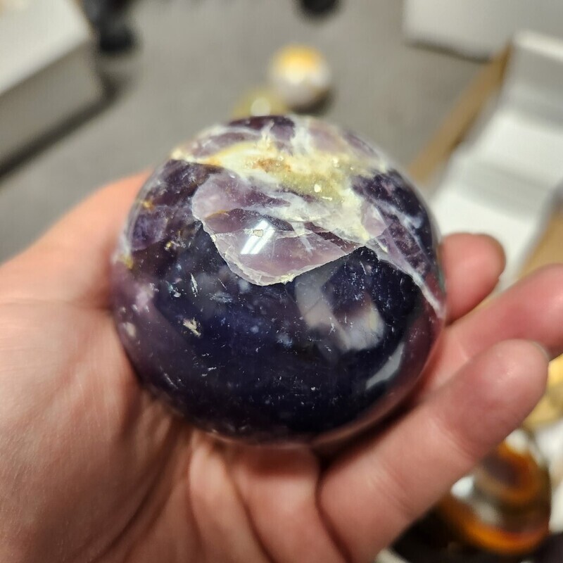 Indonesian Purple Chalcedony Sphere