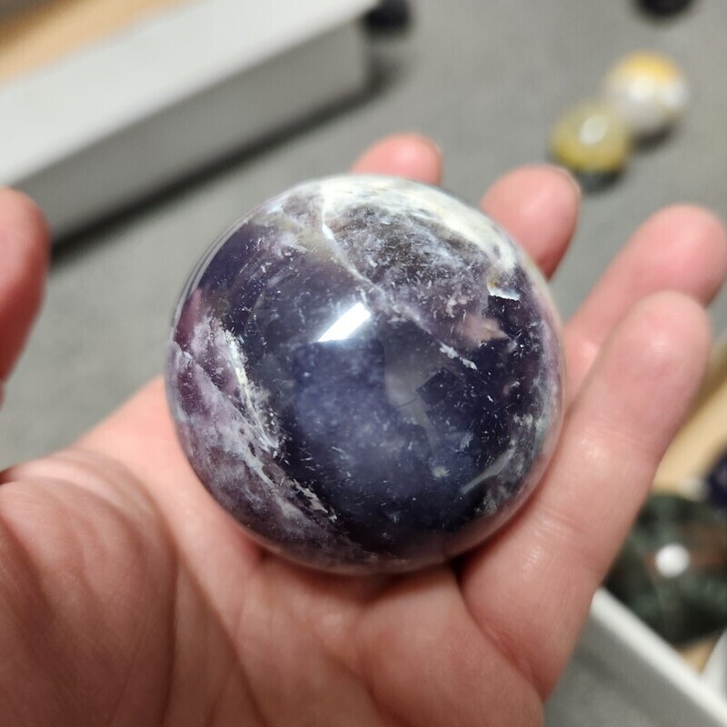 Indonesian Purple Chalcedony Sphere