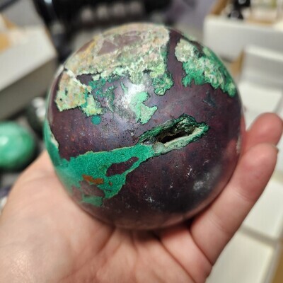 Malachite/Hematite Copper Sphere