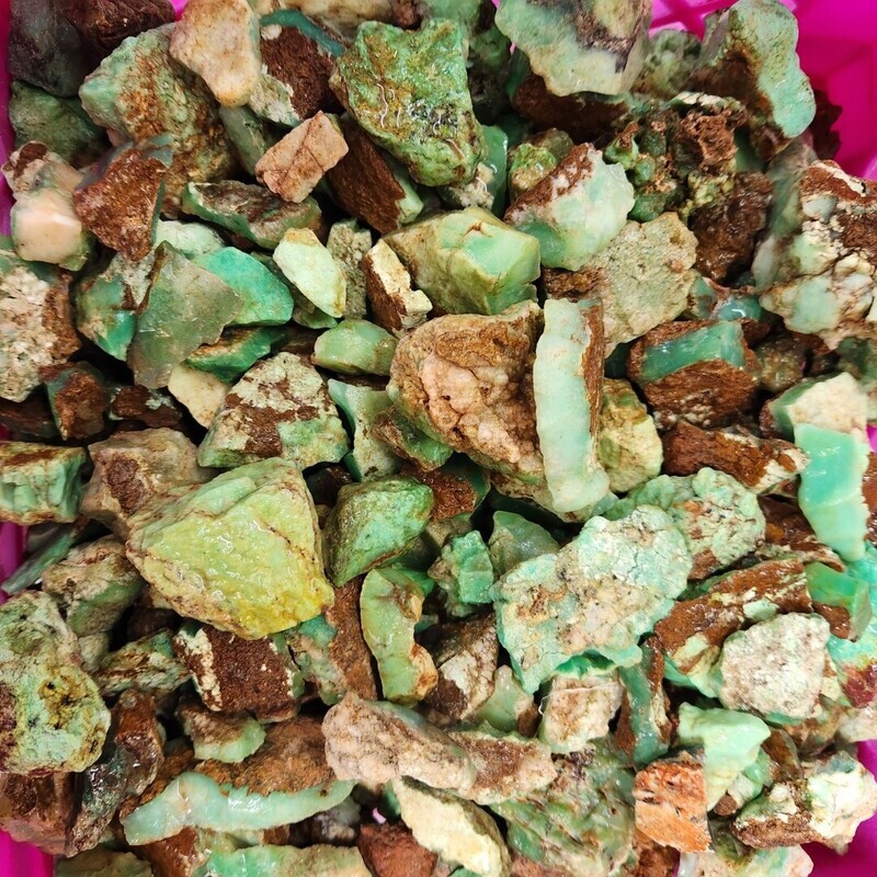 Australian Chrysoprase Tumbling Rough (per pound)