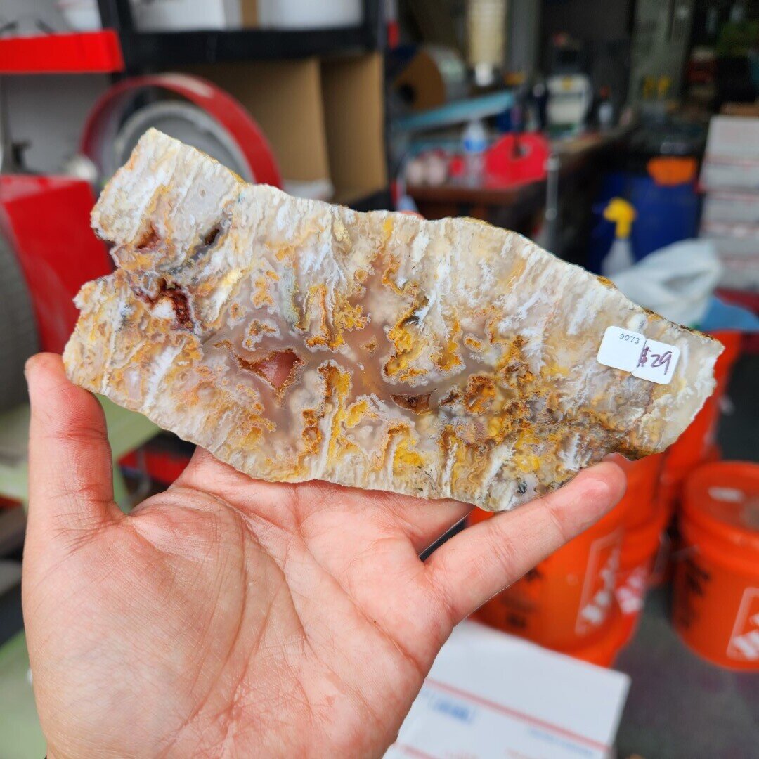 Feather Ridge Plume Agate Slab