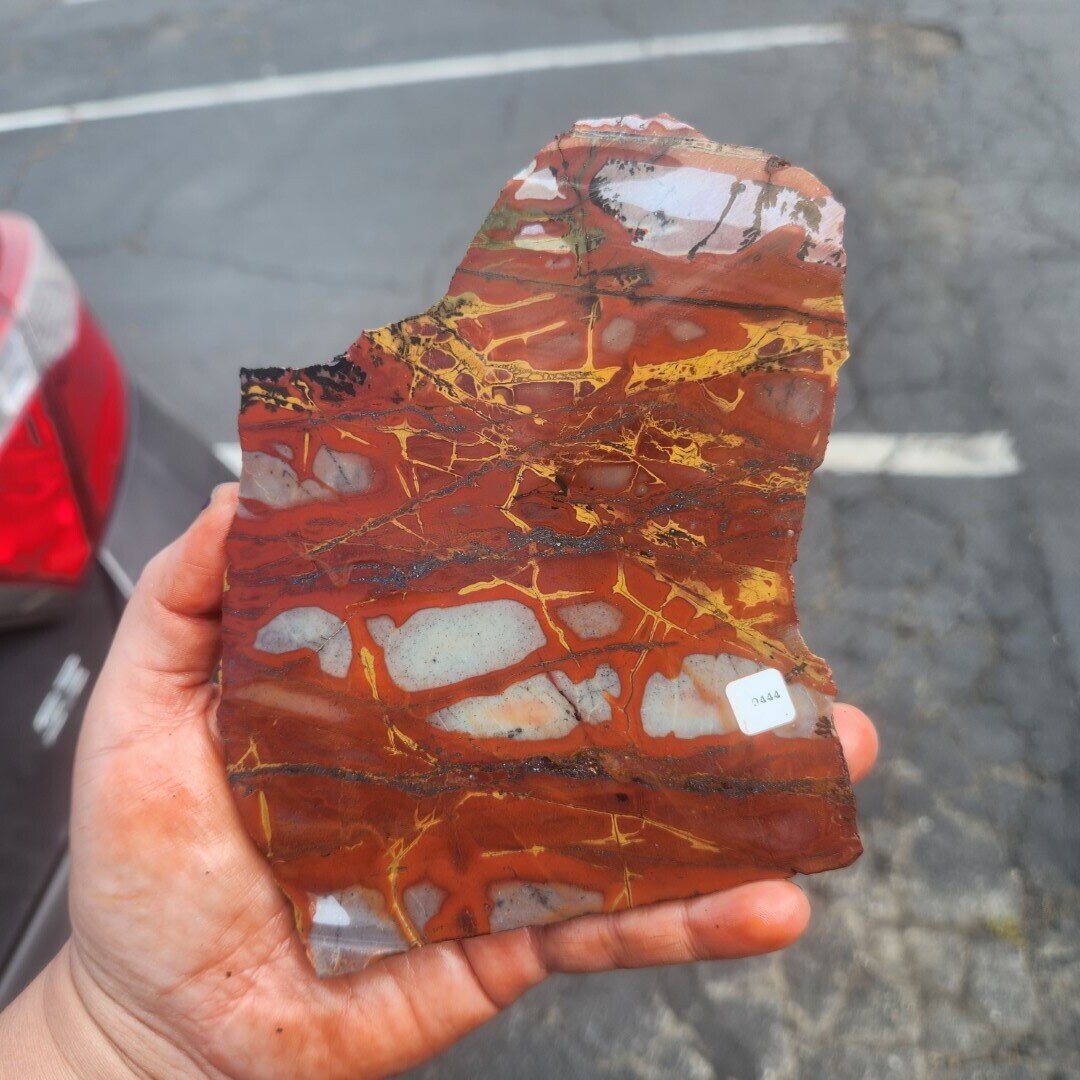Red and Green Blanket Rhyolite Slab