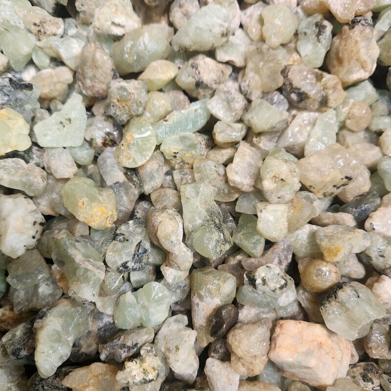 Prehnite Tumbling Rough Small (per pound)