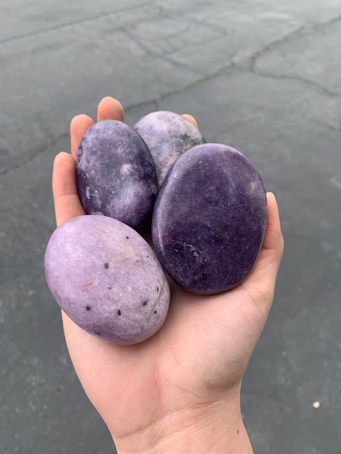 Polished Gem Lithium Mica Lepidolite Lot