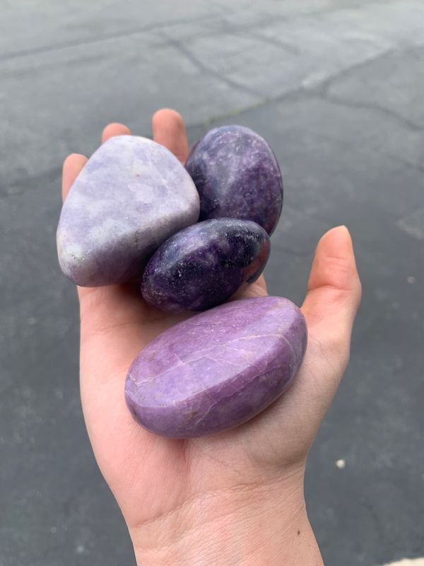 Polished Gem Lithium Mica Lepidolite Lot