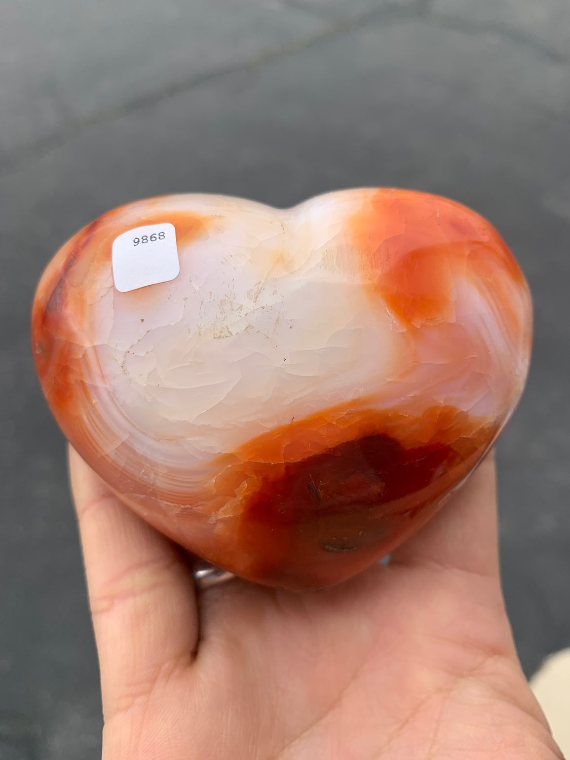Polished Carnelian Agate Hearts
