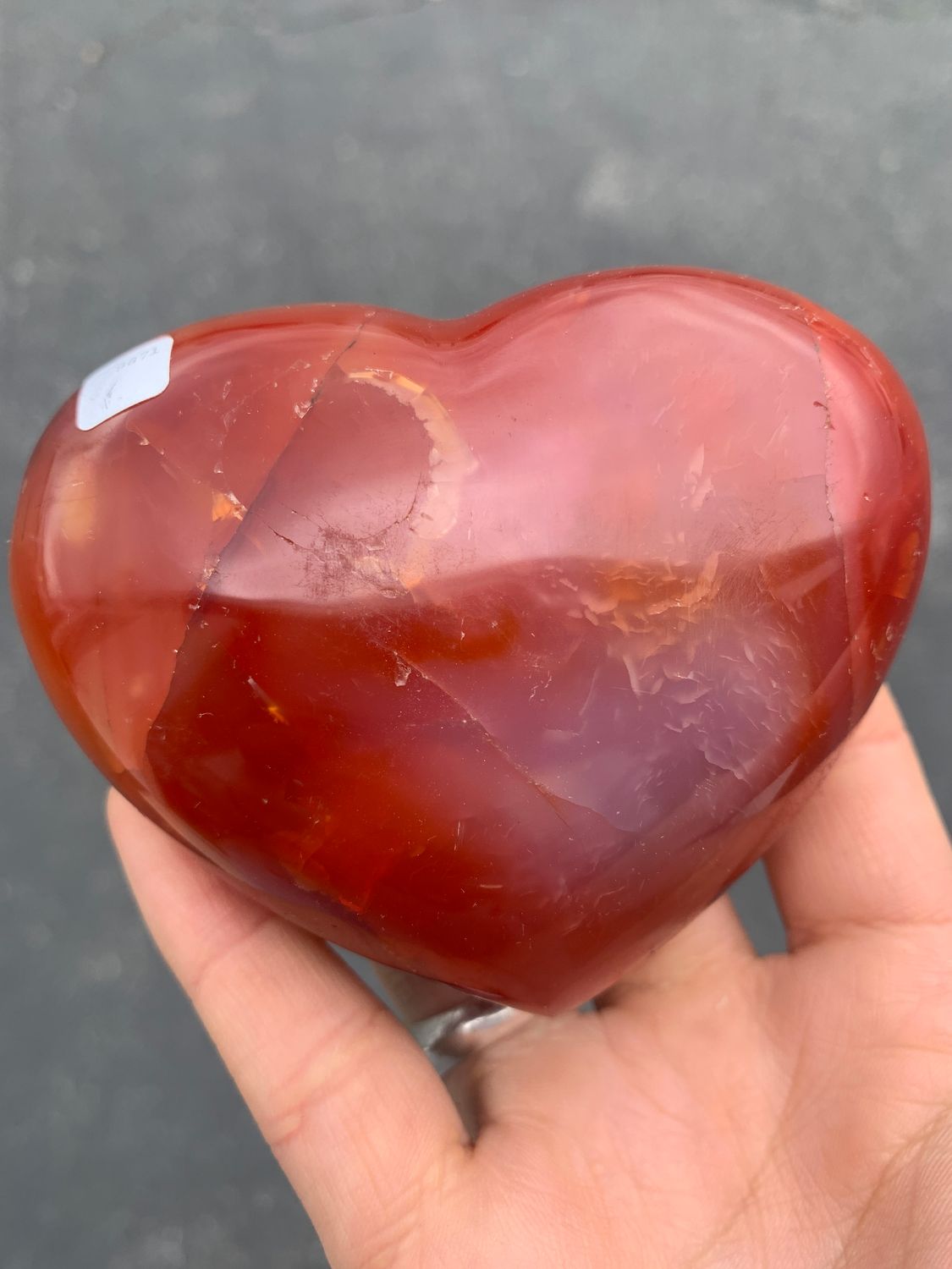 Polished Carnelian Agate Hearts