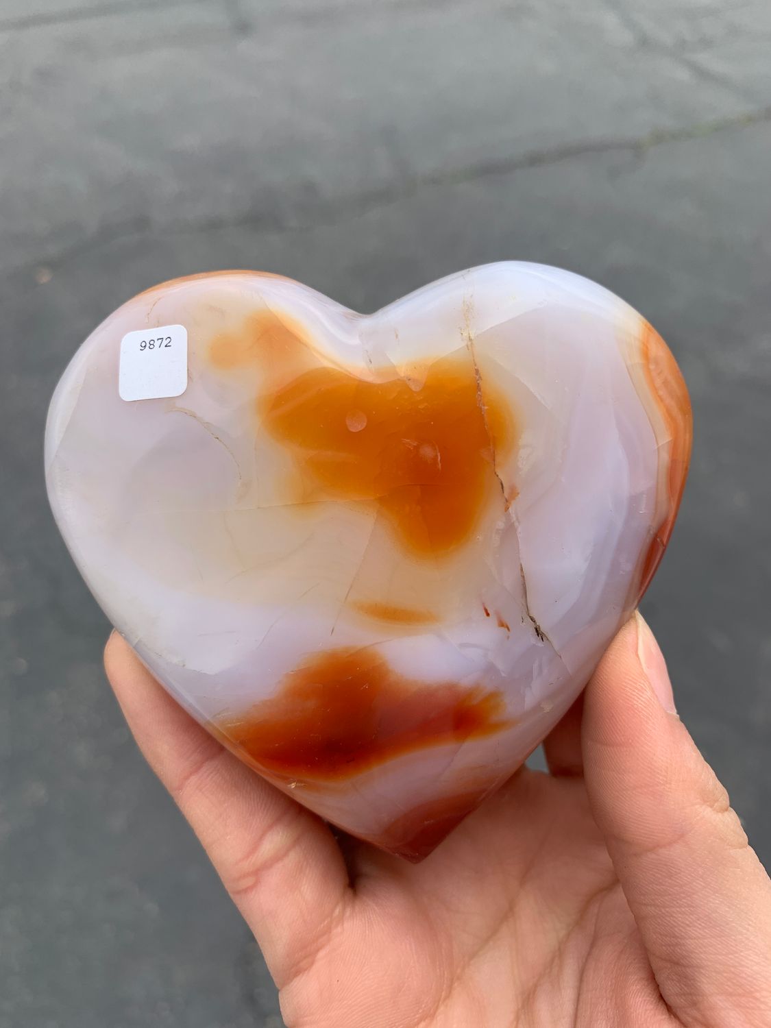 Polished Carnelian Agate Hearts