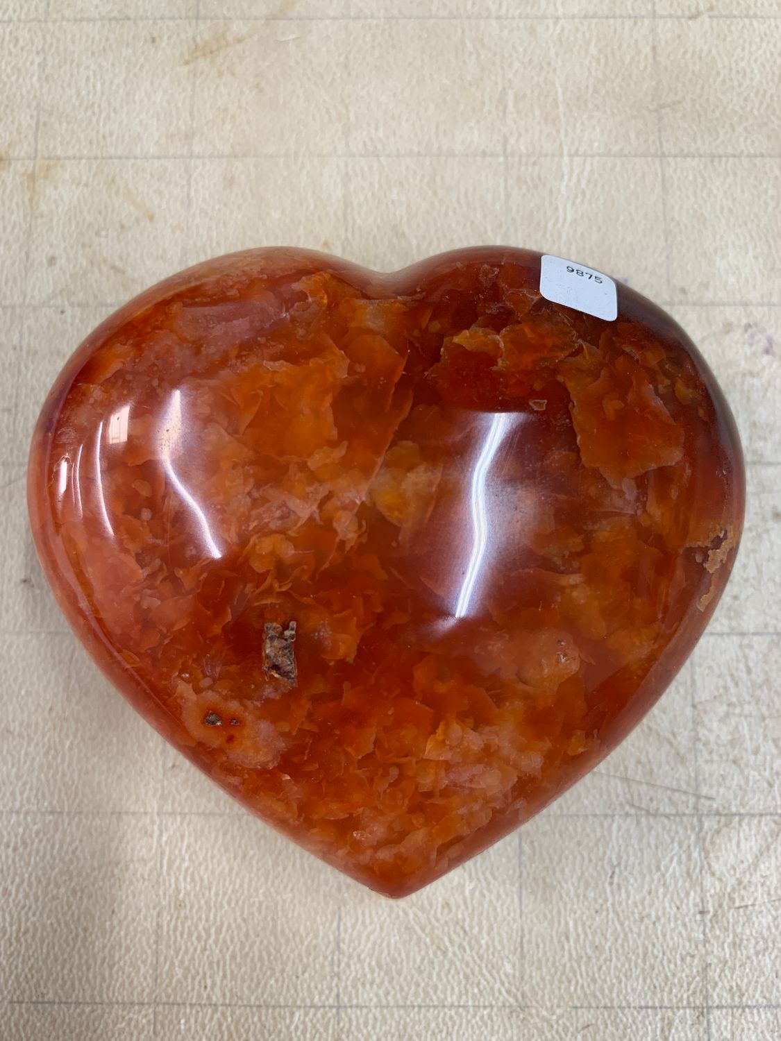 Polished Carnelian Agate Hearts