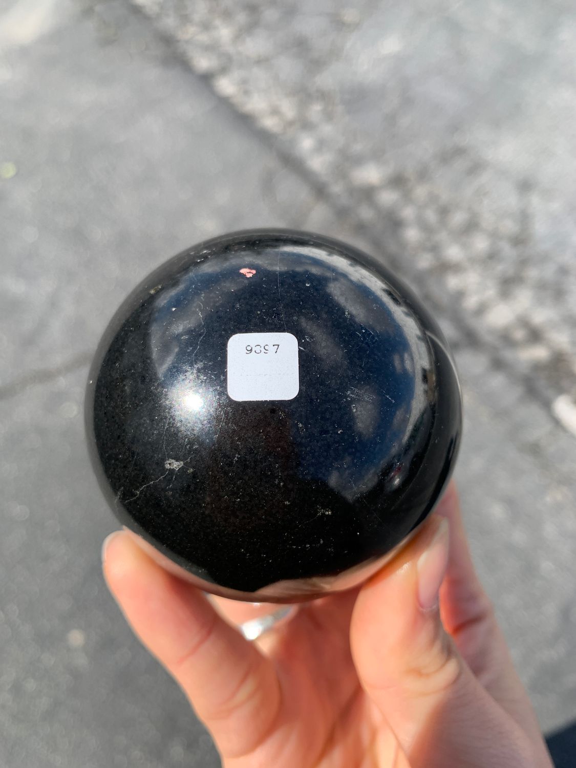 Polished Black Basalt Sphere