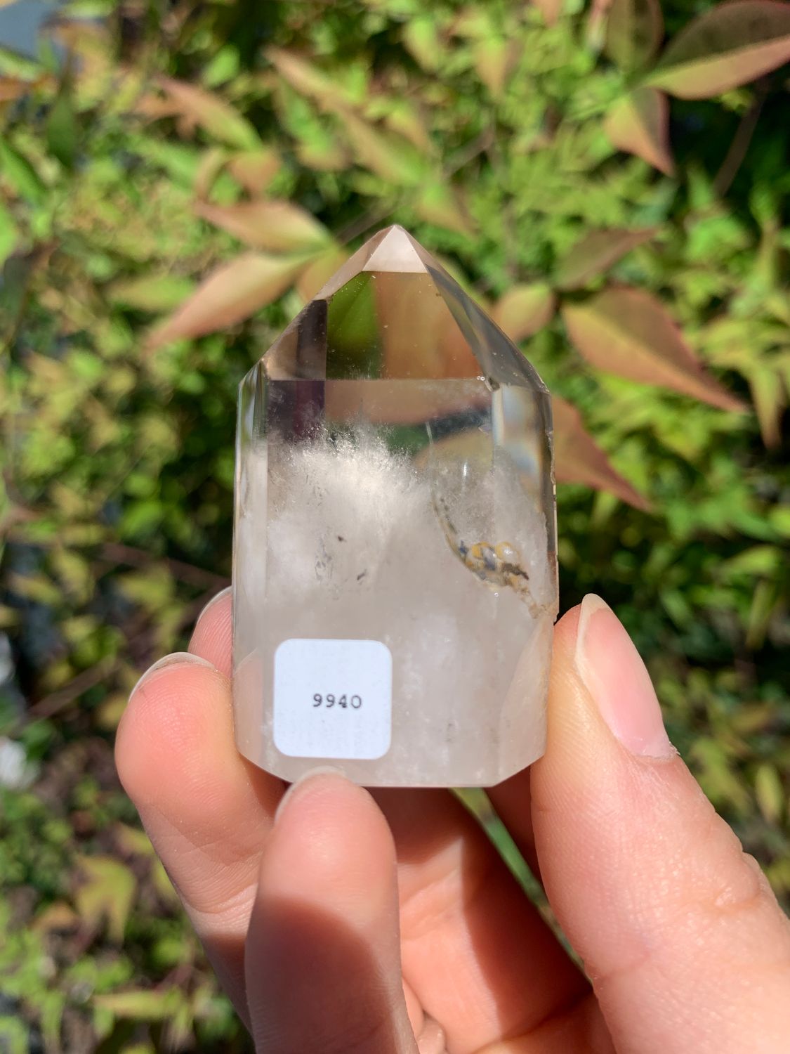 Polished Wispy Phantom Smokey Quartz