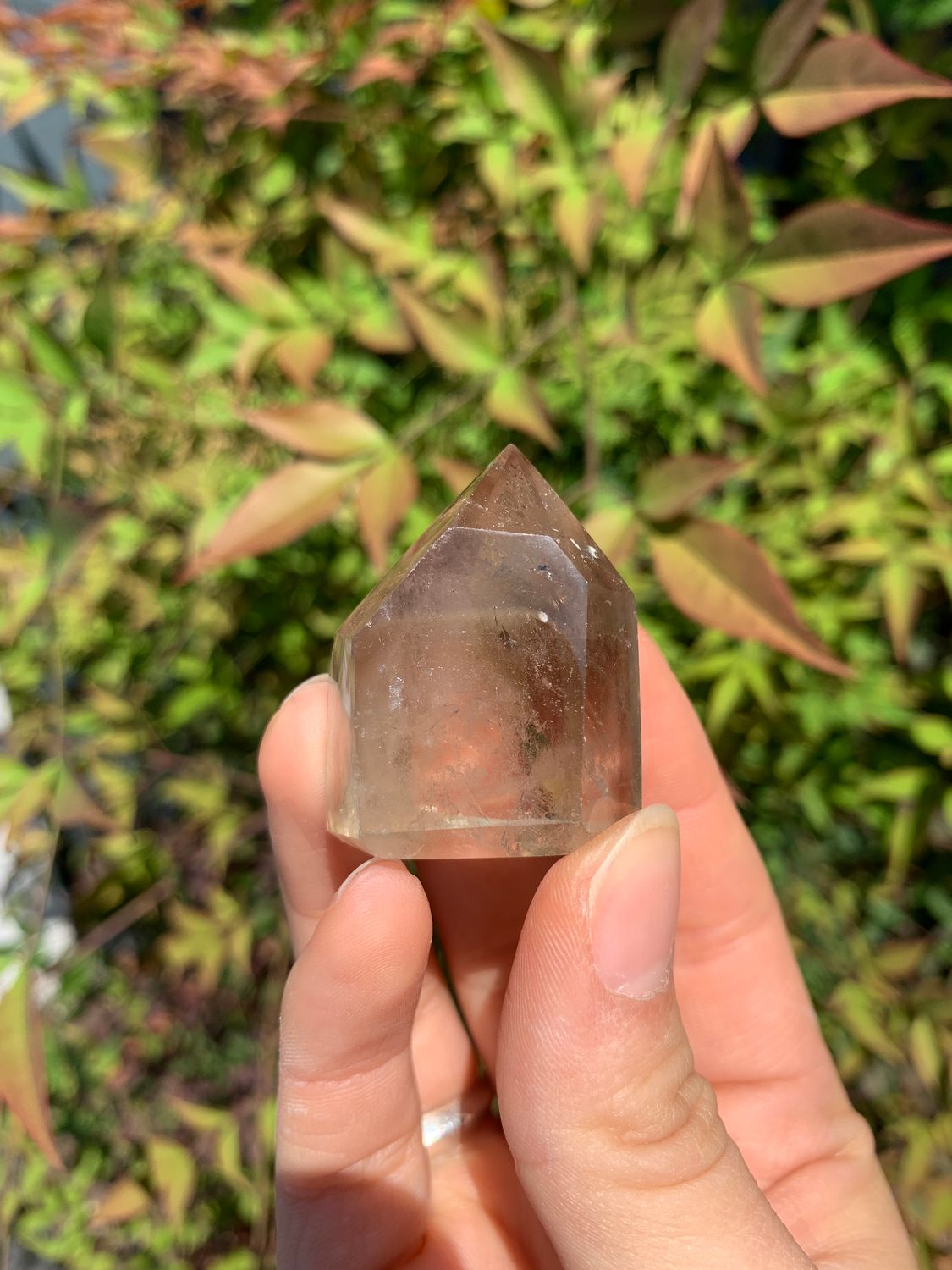 Polished Wispy Phantom Smokey Quartz