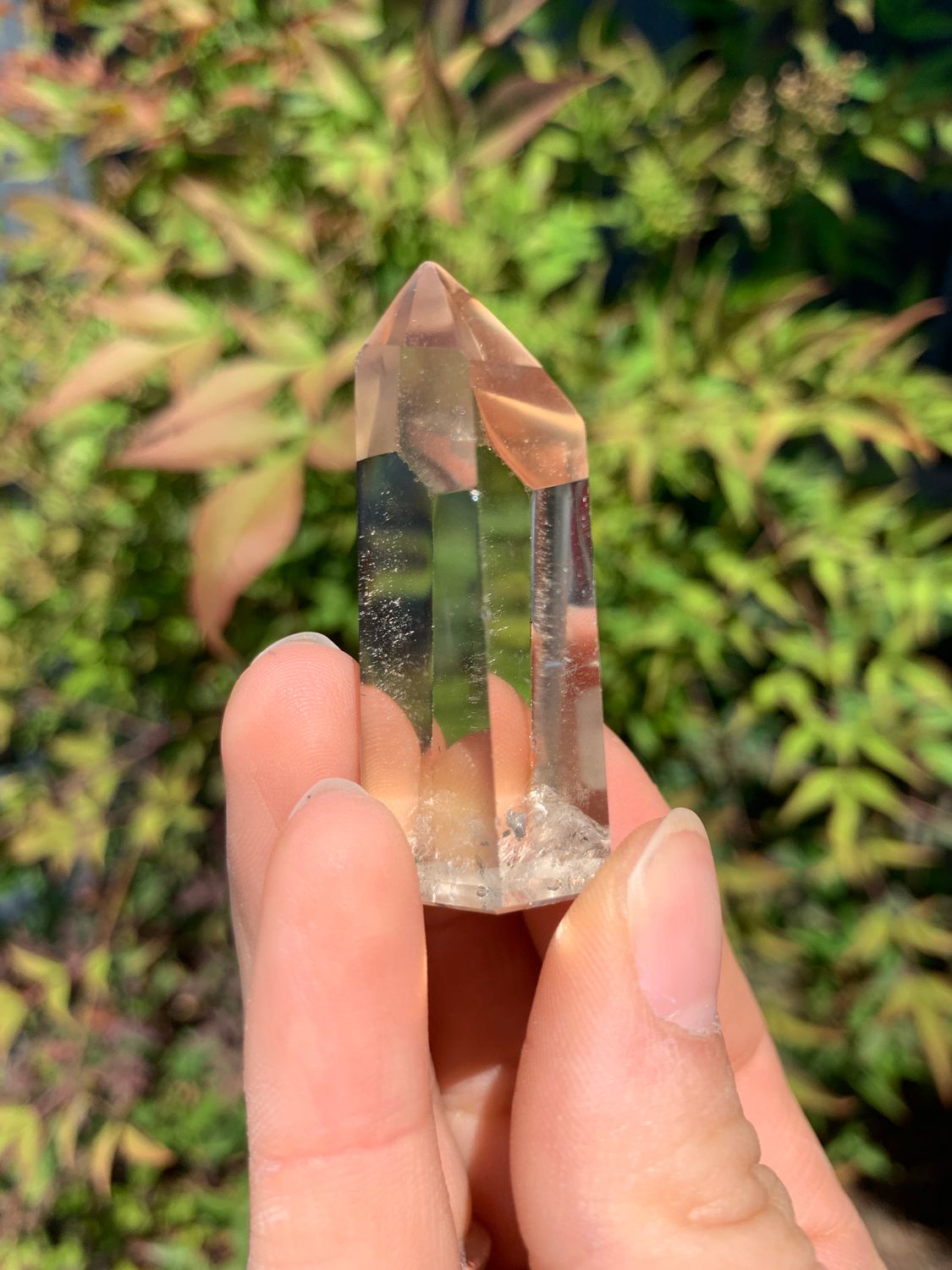 Polished Wispy Phantom Smokey Quartz