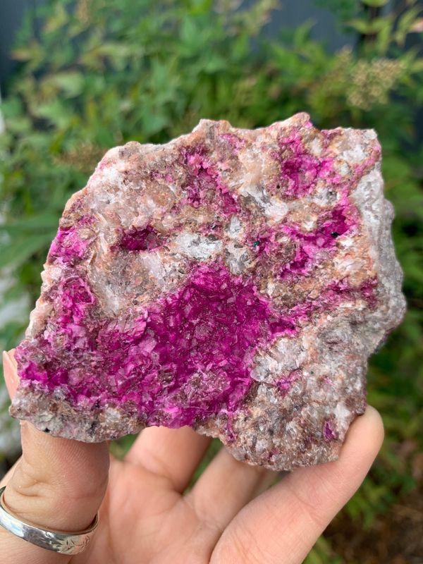 Natural Drusy Salrose Cobaltion Dolomite Specimens with Malachite
